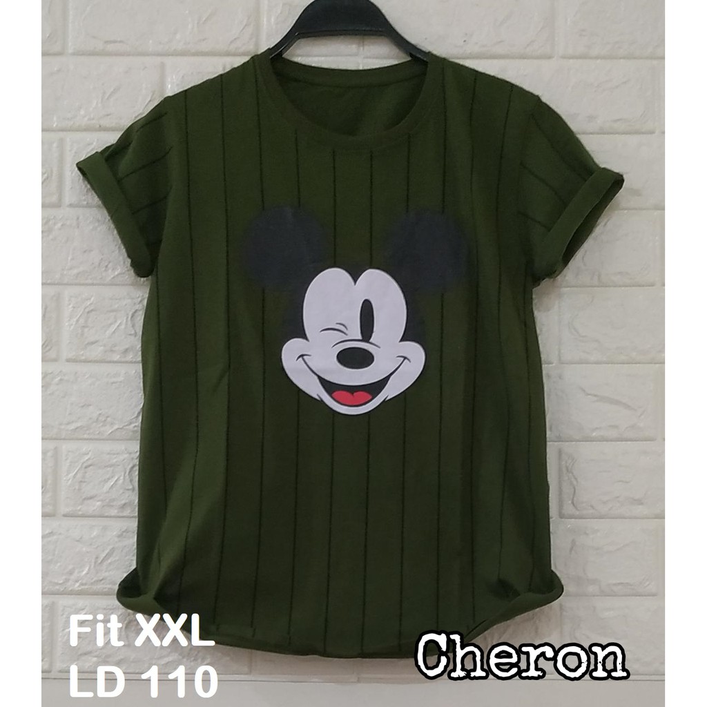 CHERON 19410 - Kaos Distro Wanita Fit XXL LD 110 Baju Atasan Oblong Cewek Jumbo 2XL Big Size Bigsize