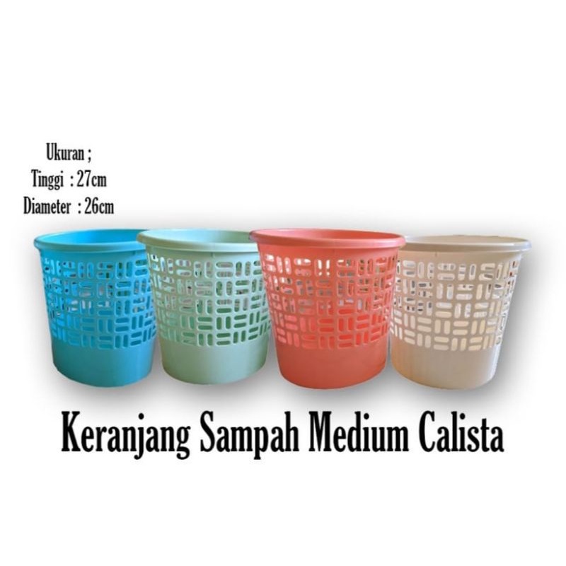 Keranjang Sampah bulat ALEXISH/CALISTA Premium / Tempat sampah diameter 26 cm