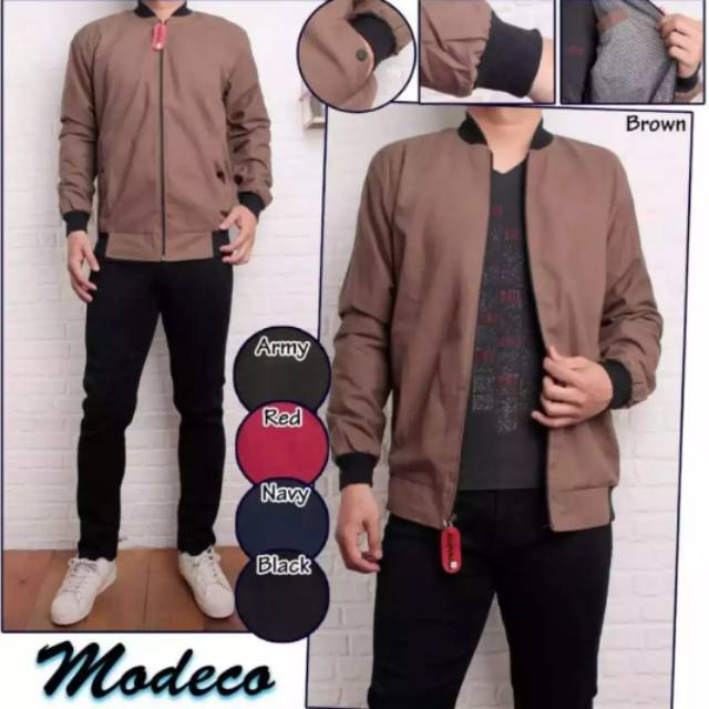 Jaket bomber kampas/jaket pria berkualitas/warna coklat