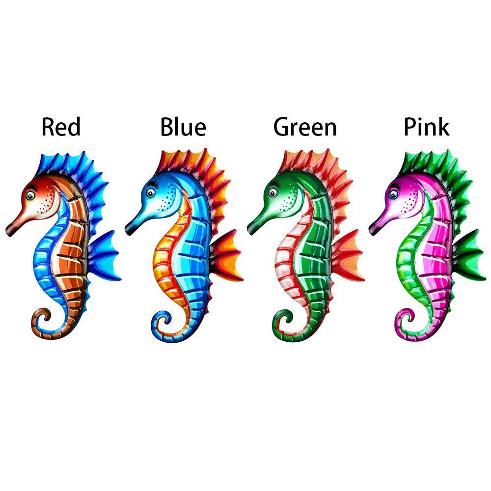 Populer Logam Kuda Laut Ornamen Halaman Artwork Patung Dekorasi Rumah Indoor Outdoor Taman Craft