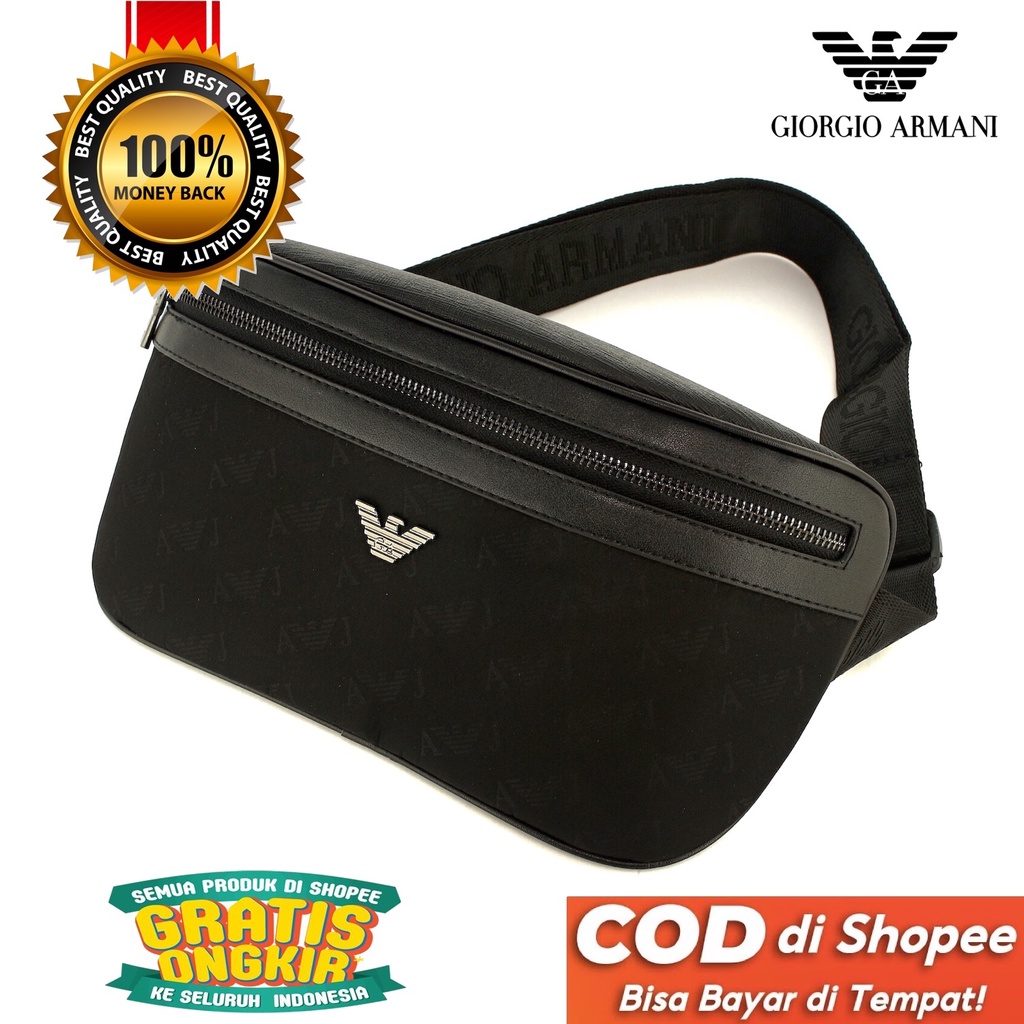 TOKOKOE -  Tas Pinggang Waist Bag Import Tas Pria Premium - GAR WB20 Black