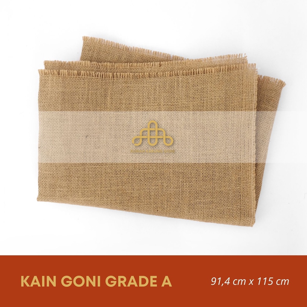 Kain Goni Baru 1 Yard - Burlap Jute Eco Fabric - Bahan Kerajinan Tangan - Material Karung Goni