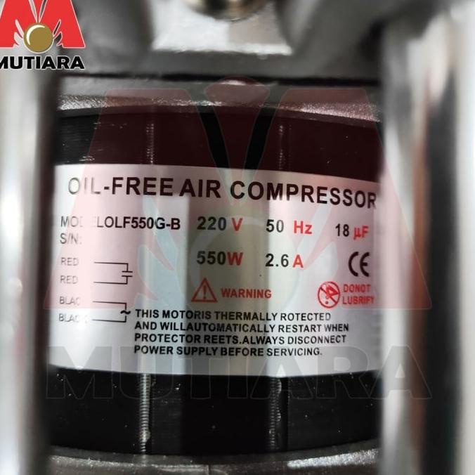 Kepala Kompresor Compressor Angin Oil Less Oilless Tanpa Oil 3/4 Hp