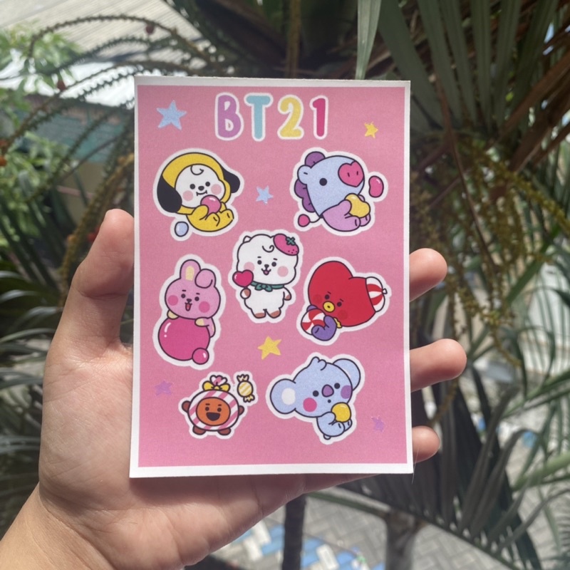 Sticker karakter bts bt21 murah | sticker pack BT21 | sticker set bts meal