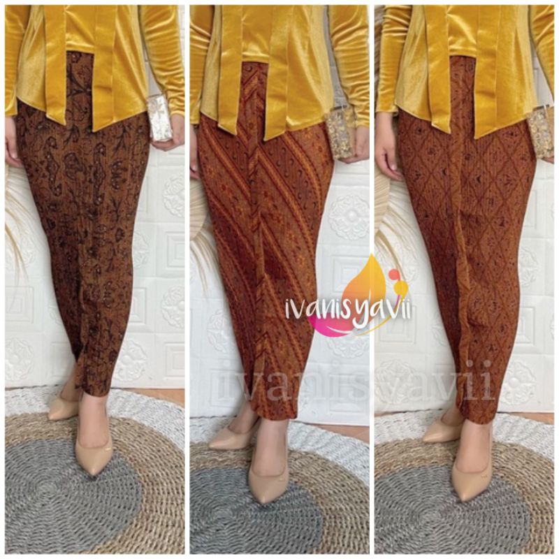 Rok Plisket Wiru Cantik / Motif Batik