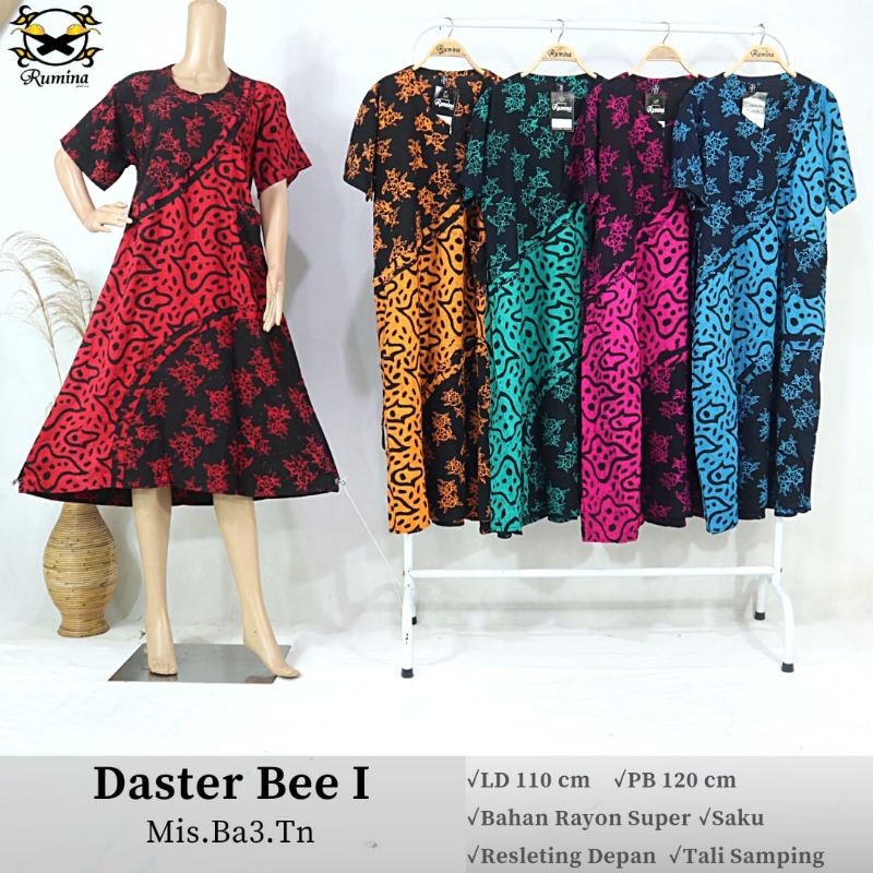 Mis.BA3.Tn Daster Bee I Daster Premium Midi klok Original Batik Cap By Rumina Batik Pekalongan Bahan