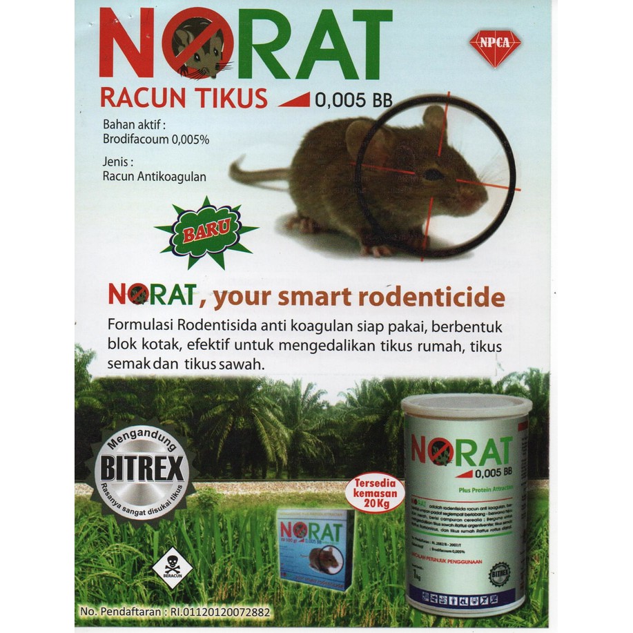 Jual Norat - Rodentisida - Usir Tikus Cara Hemat Murah