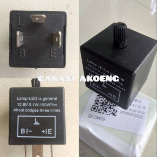 Flasher Sein Led Adjustable 3 Kaki Pin Hazard Stel Atur Kedip Cepat Flaser L300 T120ss Hijet Kijang 