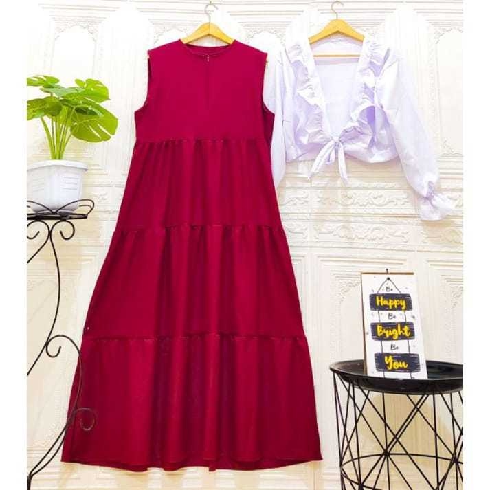 Shakila Outer - Moscrepe Dress - Toryburch - Model Terbaru  - Gamis Murah - Grosir Gamis