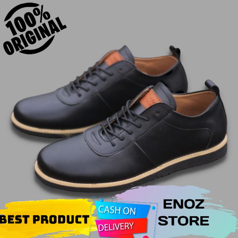 Sepatu Oxford Formal Loafers Tali Pria Kasual Kerja Pantofel Cowo Kulit PU Sintetic Premium Sol Karet Antislip Kerja Trendy Mewah Modern