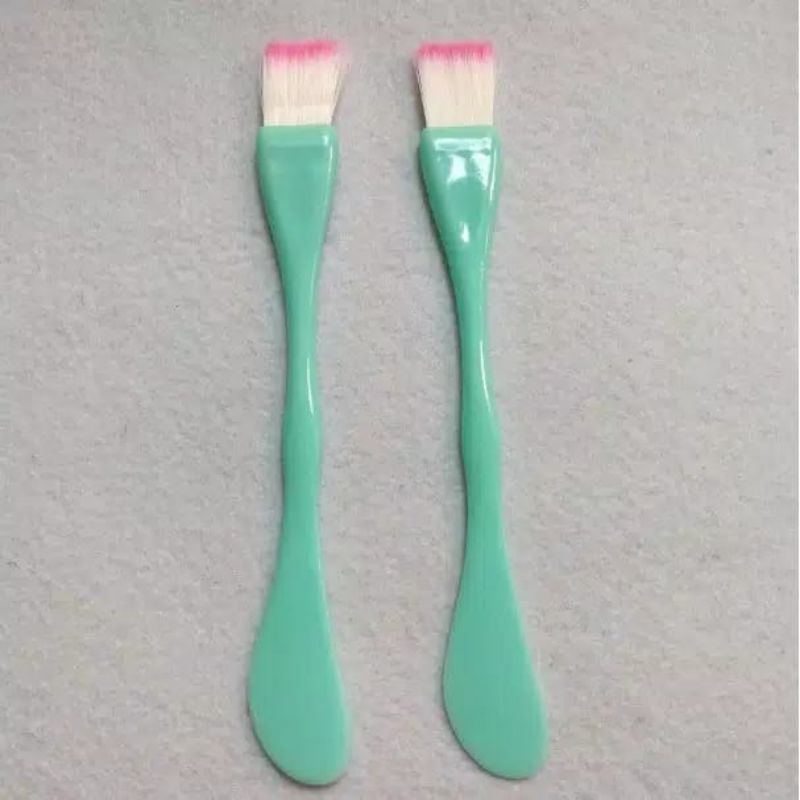 kuas masker wajah 2 in 1 / spatula 2 in 1