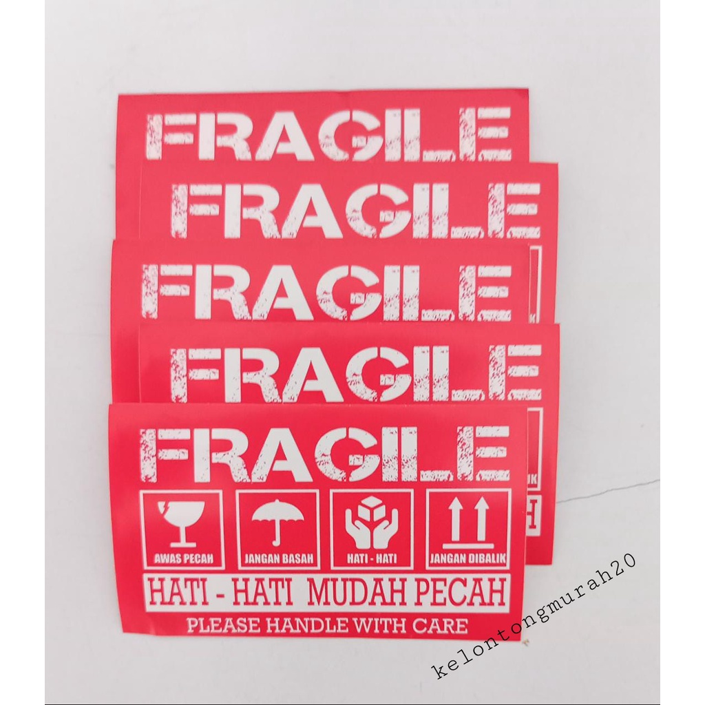 

STIKER FRAGILE SATUAN PRAKTIS MURAH/LABEL STIKER FRAGILE