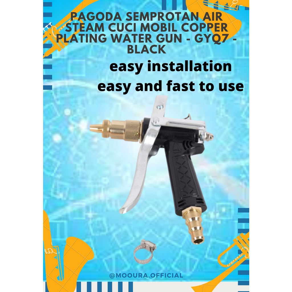 SEMPROTAN AIR STEAM CUCI JET MOBIL WATER GUN SELANG MOTOR SPRAY GUN NANKAI COPPER PLATING PAGODA