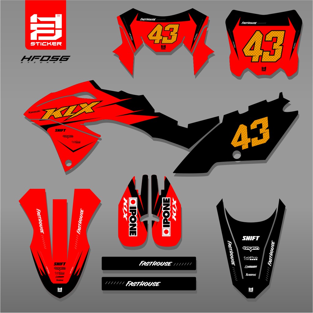 DECAL KLX BF / DECAL KLX 150 L / DECAL DTRACKER / LAMINASI SUPER GLOSSY