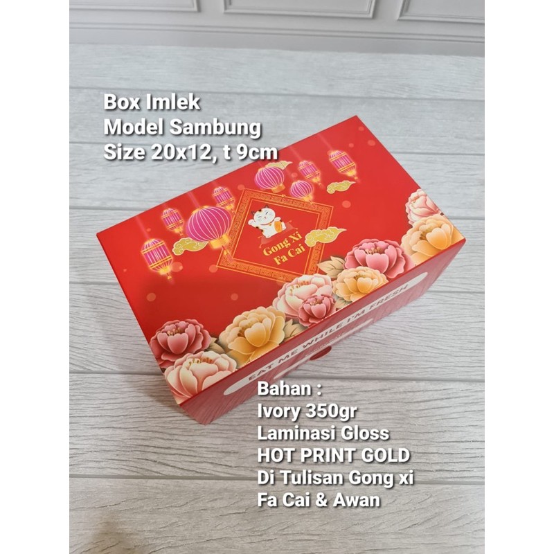 

(10 Pc) Box Cake Imlek 20x12, t 9cm / Packaging Chinese New year
