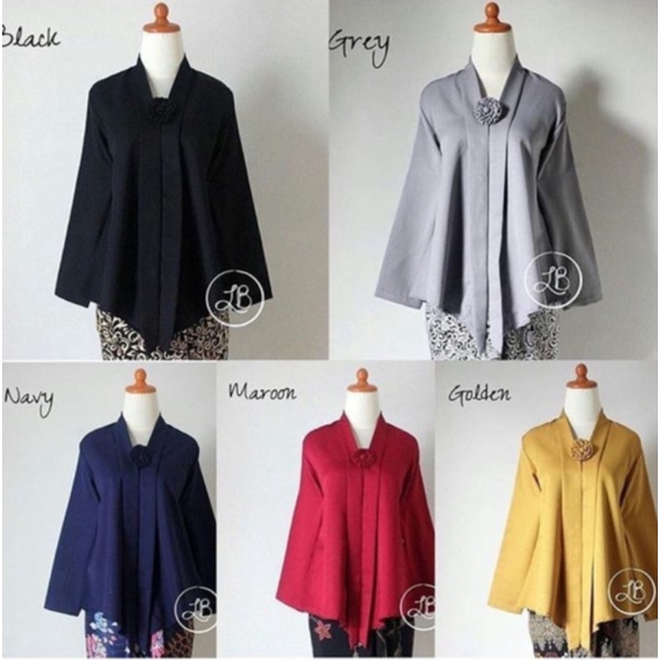 ATASAN KEBAYA FLOY MURAH HITAM MODERN - kebaya kartini Diskon