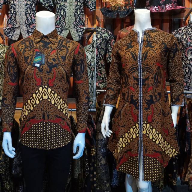Kemeja Batik Pria Modern Lengan Panjang Casual Modis Slim Fit Trendy Masa Kini OL 162
