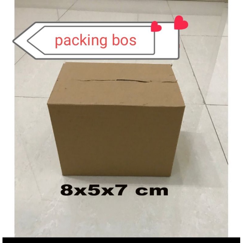 

karton/kardus uk.8x5x7cm.single wall,luar dalem polos