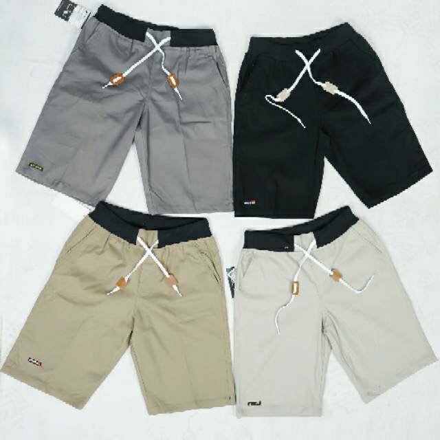 BIG SIZE Celana Chino Pendek Pria mick pinggang karet BIG SIZE Celana Chino Pendek Pria mick pinggang karet
