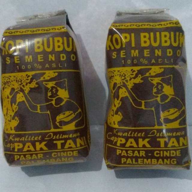 Kopi Asli Palembang Cap Pak Tani Kopi Bubuk Semendo 100 Gram Kemasan Plastik Sablon Shopee 7565