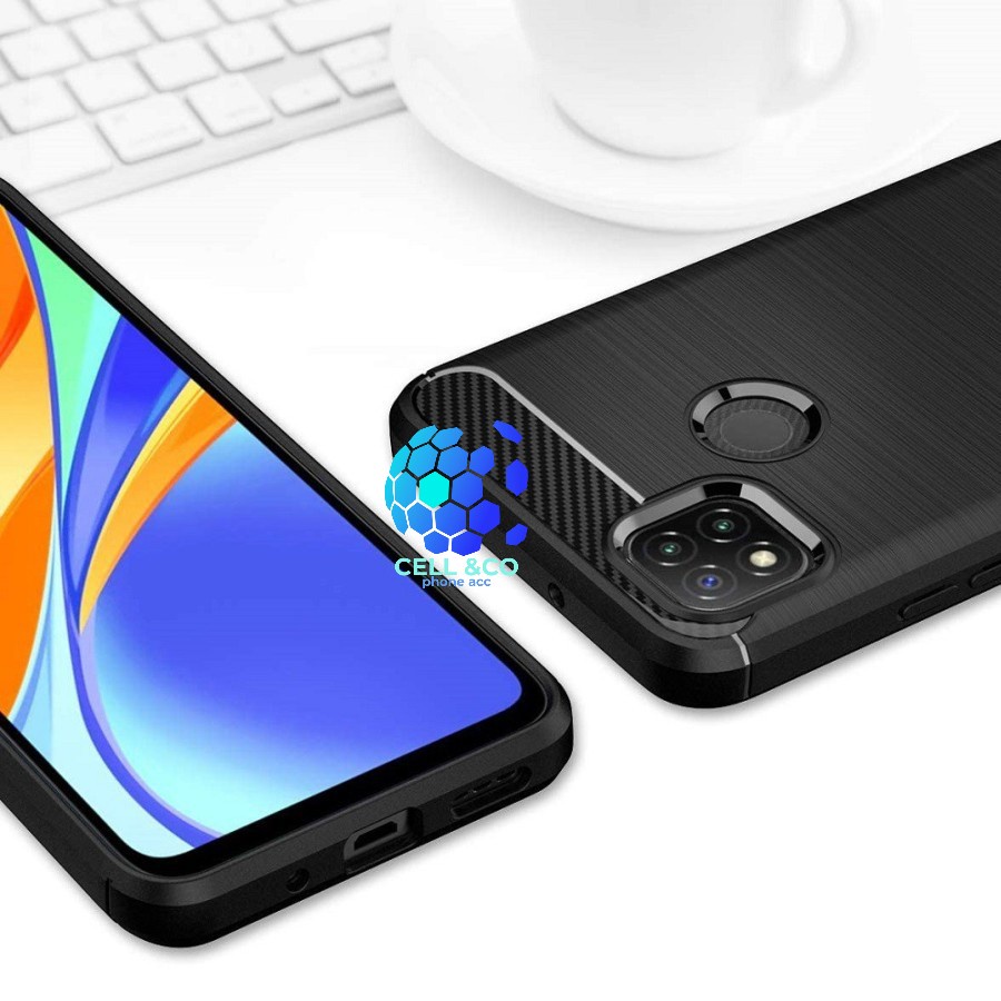 CASE CARBON XIAOMI REDMI 9C casing hp silikon softcase case premium carbon cover