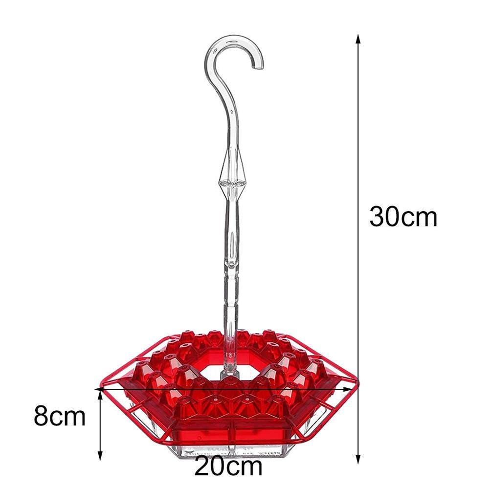 Nanas Hummingbird Feeder Outdoor Gantung Mudah Dibersihkan Perlengkapan Burung Berbentuk Hexagon