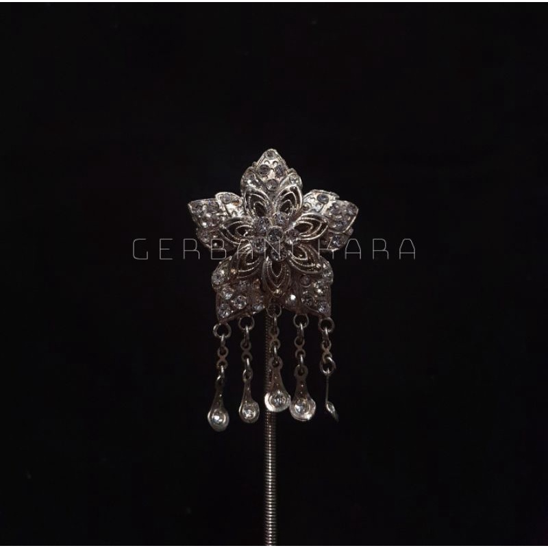 Mentul / Kembang Goyang Bunga Diamond Zirconia Kecil