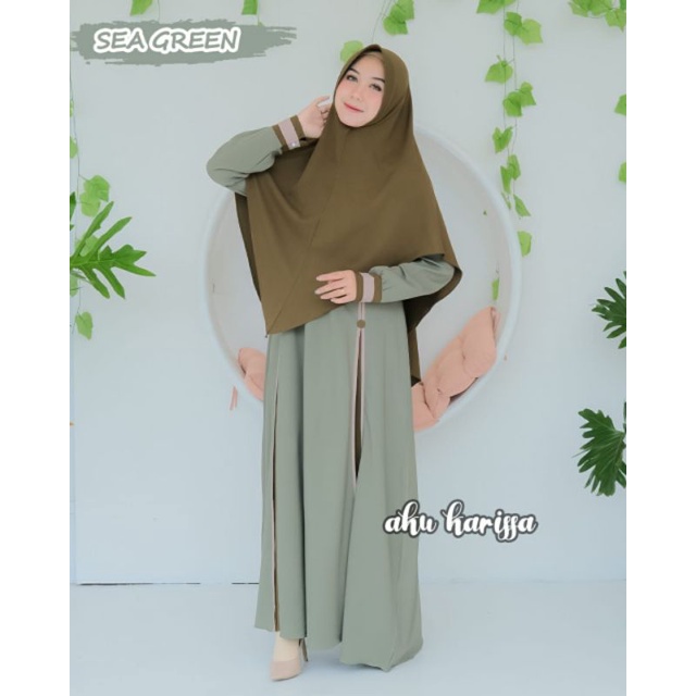 GAMIS AMEENA SET SYARI ORIGINAL BY AKU KARISSA/BUSUI/WUDHU FRIENDLY/KHIMAR PED ANTEM/TERBARU