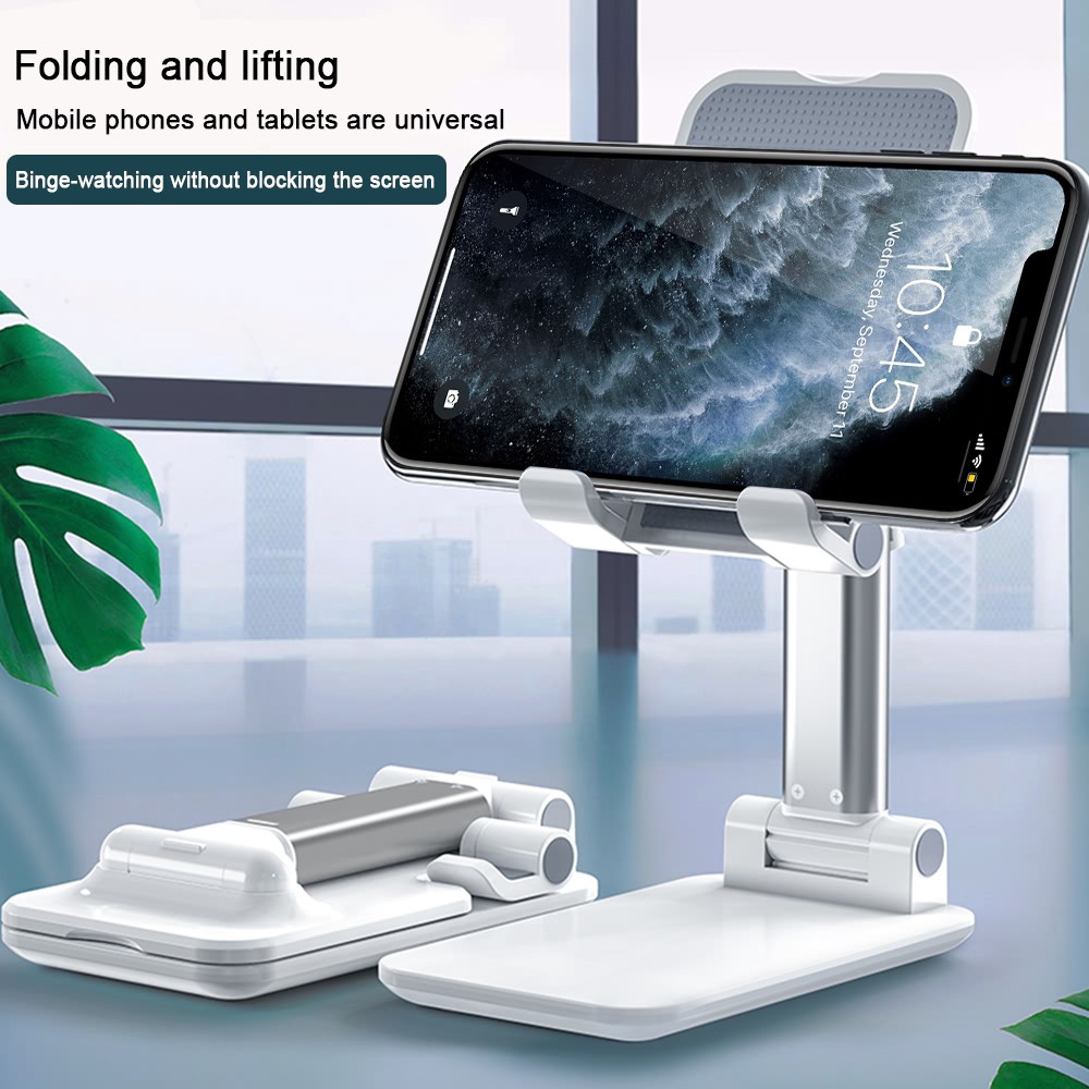Foldable Metal Universal Phone Holder Stand Desk For Iphone Ipad Desktop Tablet Plastic Mobile Cell Phone Table Shopee Indonesia