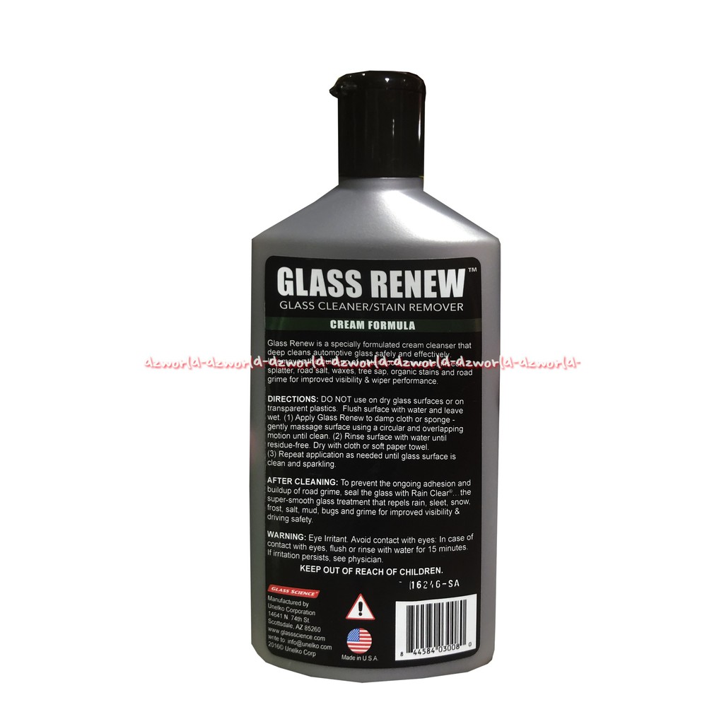 Glass Science Glass Renew 240ml For Windshields Window Cairan Pembersih Kaca Mobil Untuk Kaca Talas Mobil Glass Re New