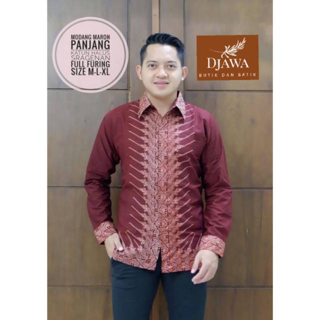 Batik merah marun  modyang