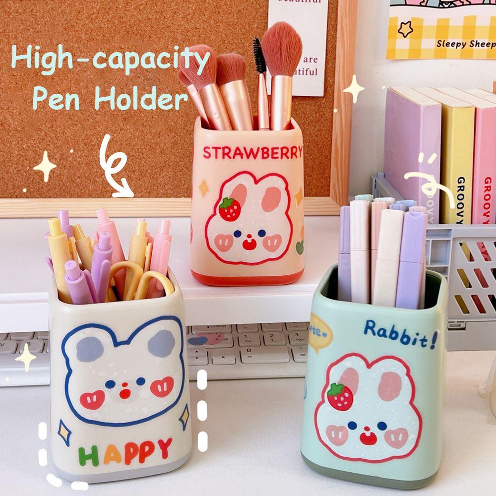 Chookyy Tempat Pulpen Kapasitas Tinggi Kotak Pensil Alat Tulis Kantor Perlengkapan Desktop Organizer Akrilik