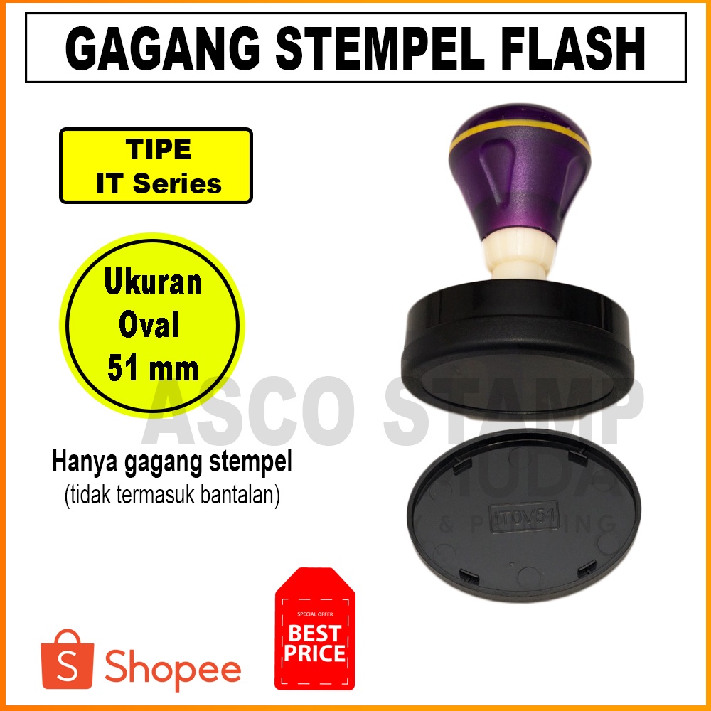 

Gagang Stempel Flash IT Oval 51 mm
