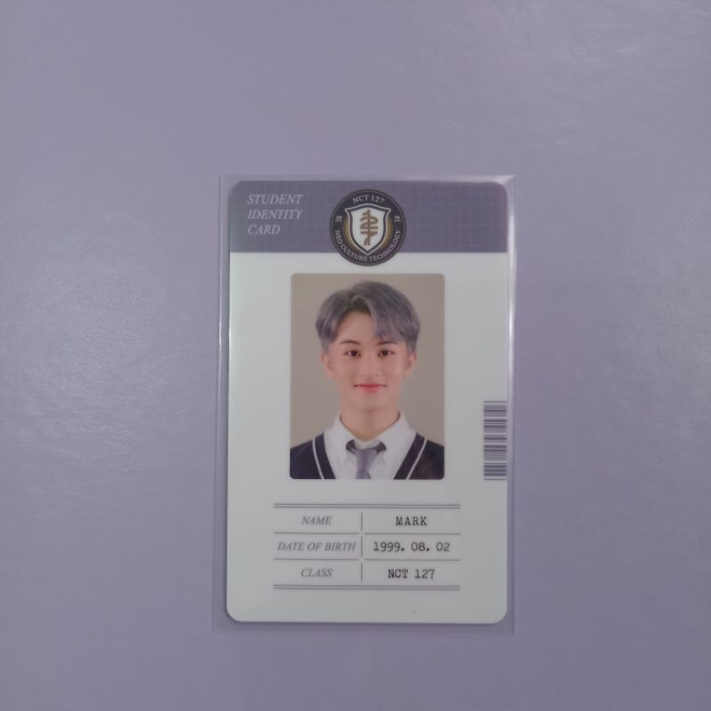 b2s mark nct 127 student id card