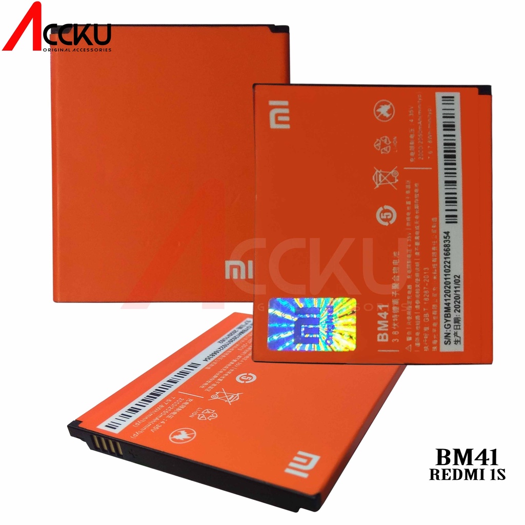 BATERAI XIAOMI REDMI 1 BATERAI XIAOMI BM41 BATTERY XIAOMI  REDMI 1S BATTERY XIAOMI  BM41 ORIGINAL