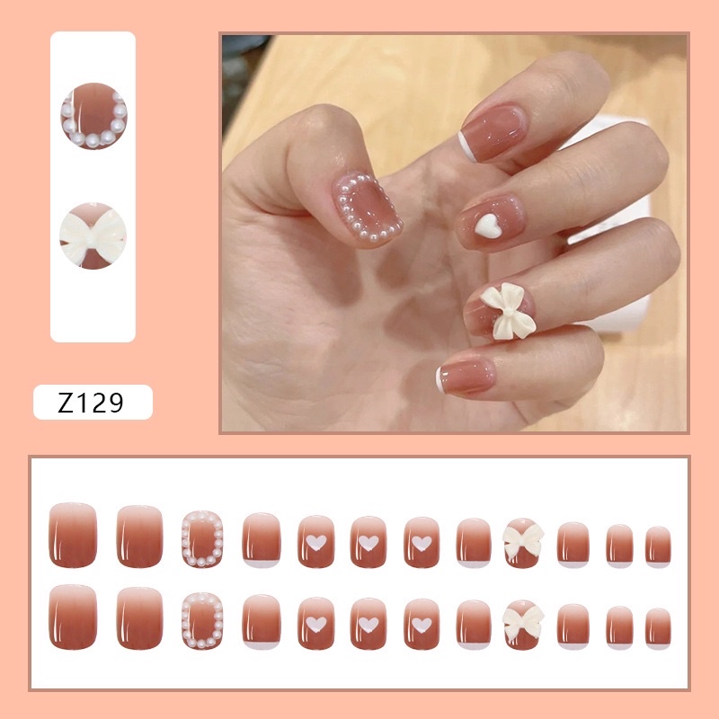 Kuku Palsu 【B66，lem cair】Nikah Wedding False Nailart Pengantin Tangan