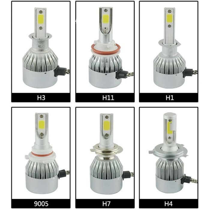 LUCKYMALL LAMPU C6 LED 36W COB MOBIL SOCKET 1 SET Headlamp Headlight Light Utama Foglamp Head Fog Lamp H1 H3 H4 H7 H8 H11 Terang Super Bright