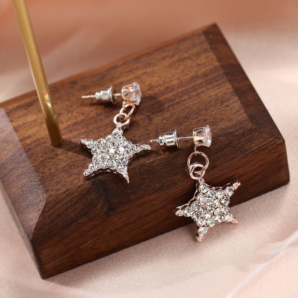 ✅COD Anting Wanita Korean lady earrings thin long earrings cold model suits all-7 Roses