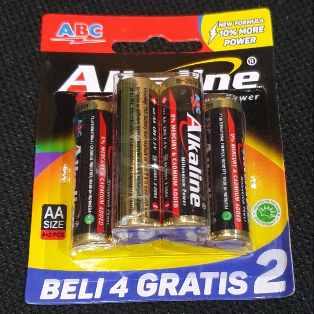 Baterai Alkaline ABC - AA