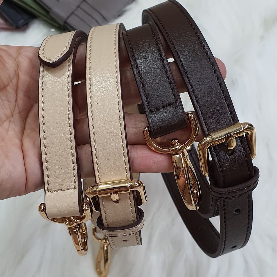 Andrea slim 1.8cm adjustable leather plain bag strap / tali tas panjang