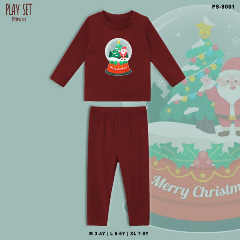 PIYAMA ANAK EDISI NATAL SNOWBALL M L XL UNISEX/BAJU TIDUR ANAK ANAK