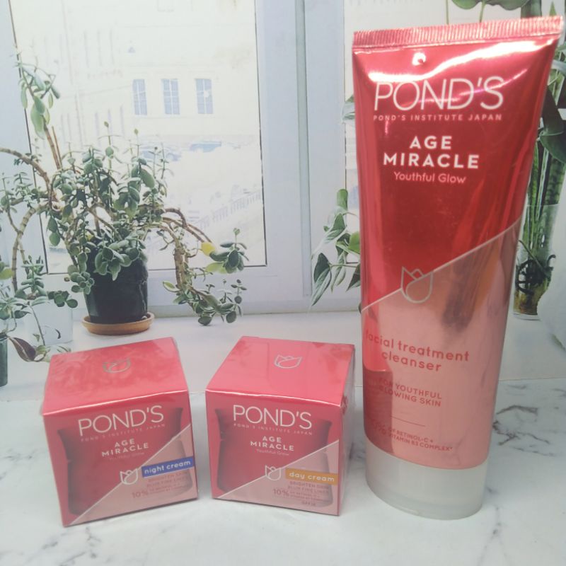 (PAKET HEMAT) CREAM POND'S AGE MIRACLE // POND'S AGE MIRACLE PAKET 3IN1