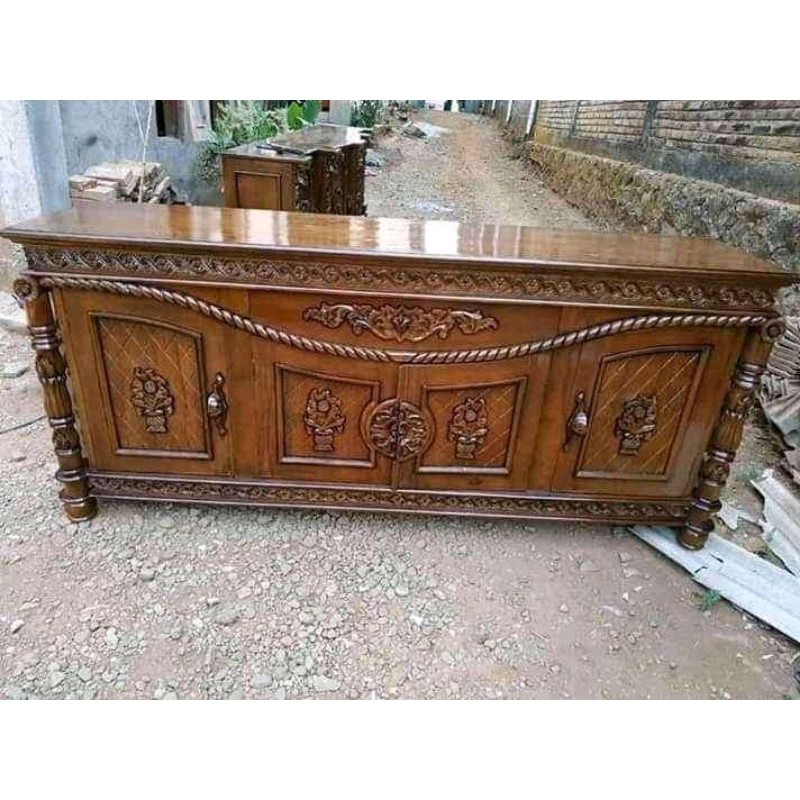 Bufet TV jati / Meja tv kayu jati ukir Jepara