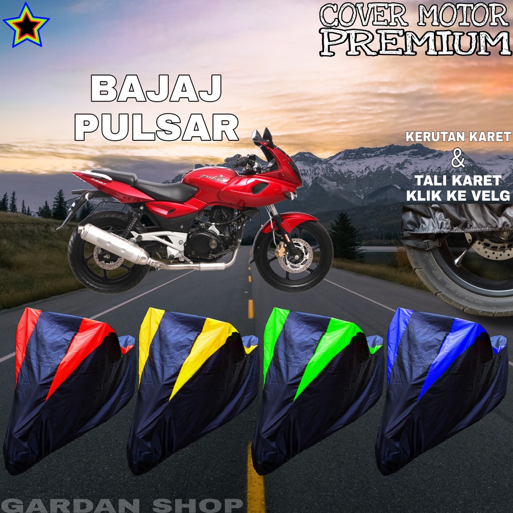 Sarung Motor BAJAJ PULSAR Hitam KOMBINASI Body Cover Penutup Bajaj PREMIUM