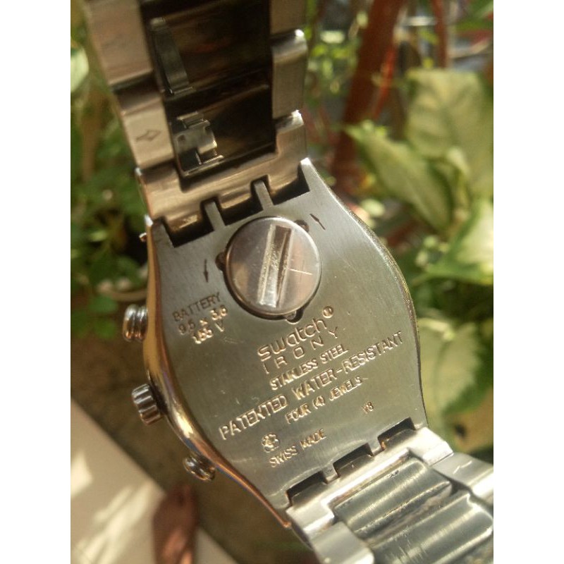 Harga jam swatch on sale irony stainless steel