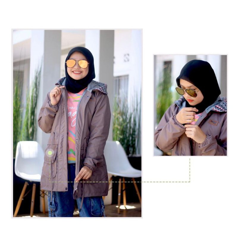 Parka Jaket Hoodie Songket Terlaris Mocca By Thiago Forever