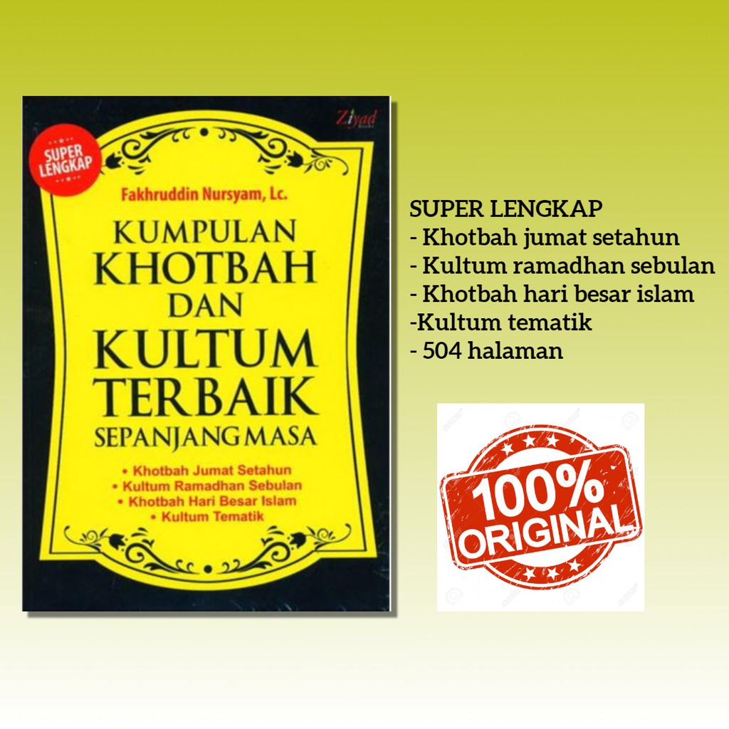 Cover Kuning Kumpulan Khotbah Dan Kultum Terbaik Sepanjang Masa Fakhruddin Nursyam Buku Khutbah Juma