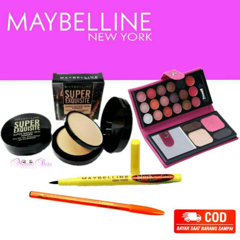 Set Make Up Maybelline 4 In 1 Lengkap Hemat