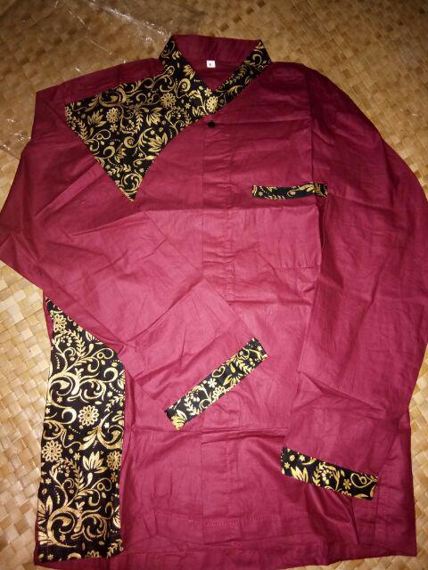 Asifa Batik Hrb026 Kenongo Kemeja Tosca Pendek Pekalongan Padi M L Xl Sogan Tulis Halus Kemeja Batik