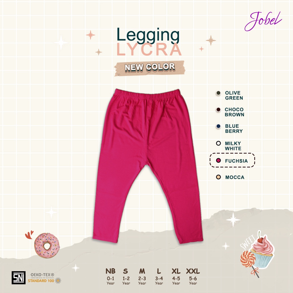 Jobel Legging Lycra New Colour - Celana Panjang Anak Perempuan - Satuan